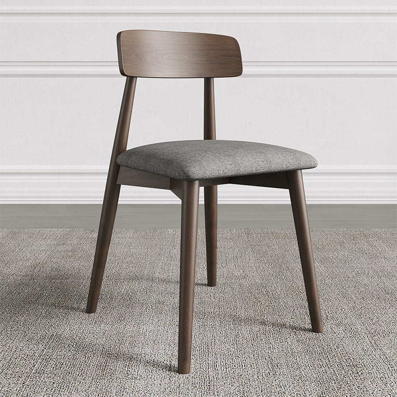 Industrial Upholstered Armless Chair Indoor Rubberwood Side Chair