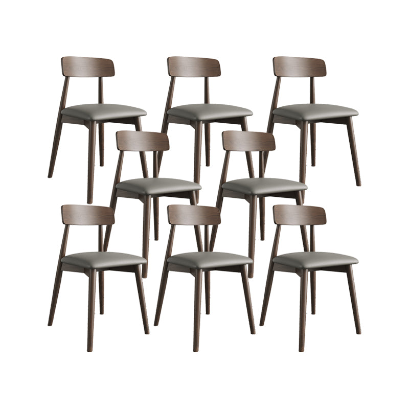 Industrial Upholstered Armless Chair Indoor Rubberwood Side Chair