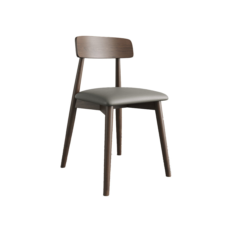 Industrial Upholstered Armless Chair Indoor Rubberwood Side Chair