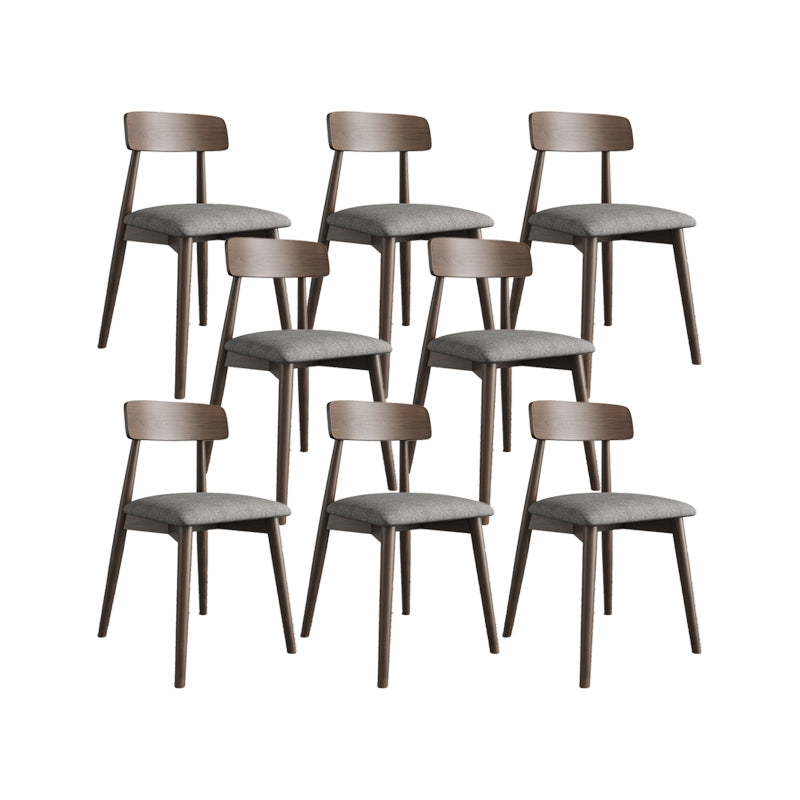 Industrial Upholstered Armless Chair Indoor Rubberwood Side Chair