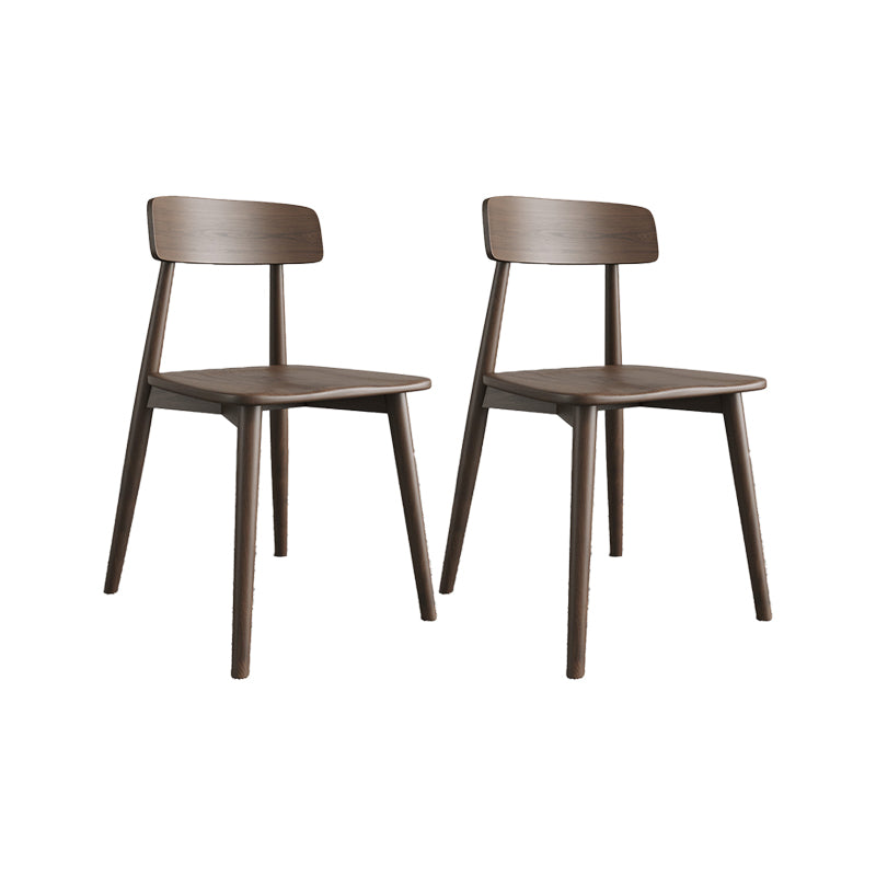 Industrial Upholstered Armless Chair Indoor Rubberwood Side Chair