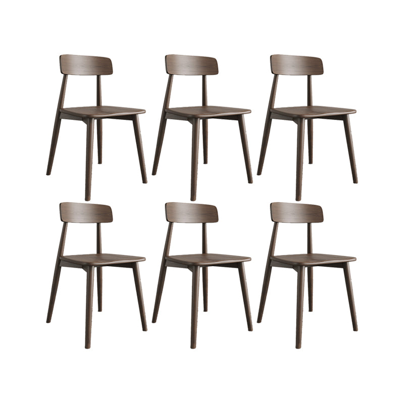 Industrial Upholstered Armless Chair Indoor Rubberwood Side Chair