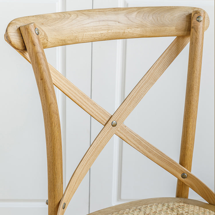 Modern Style Side Chair Cross Back Wooden Dining Chair for Home