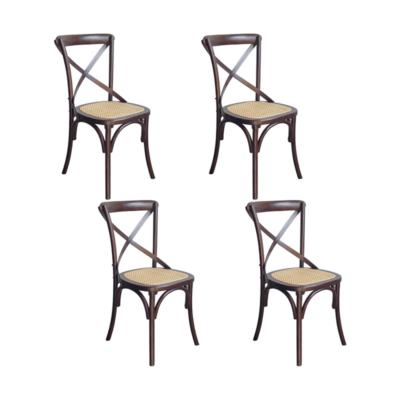 Modern Style Side Chair Cross Back Wooden Dining Chair for Home