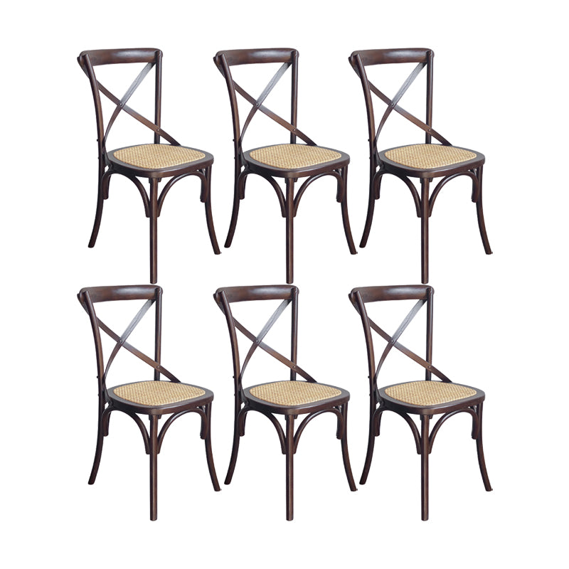 Modern Style Side Chair Cross Back Wooden Dining Chair for Home