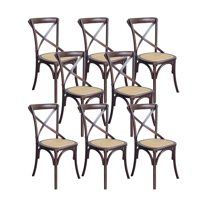 Modern Style Side Chair Cross Back Wooden Dining Chair for Home