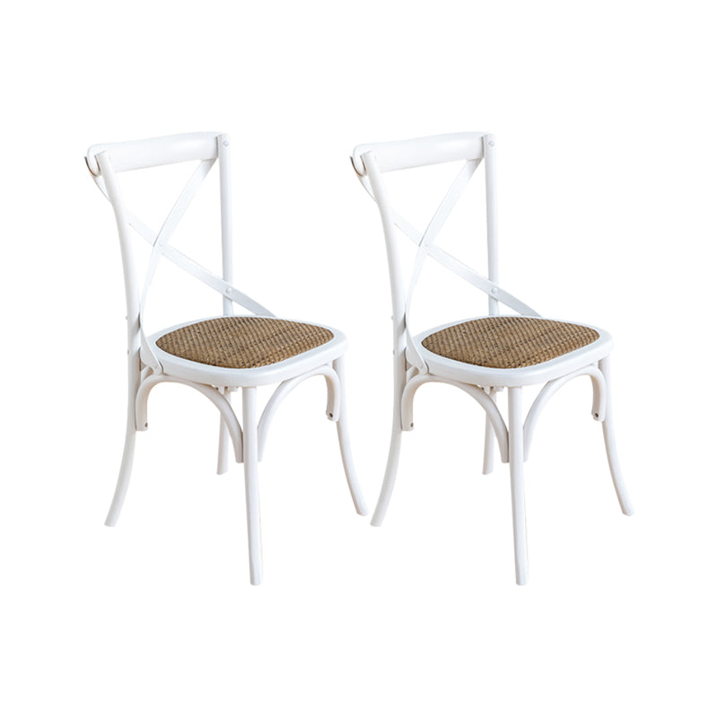 Modern Style Side Chair Cross Back Wooden Dining Chair for Home