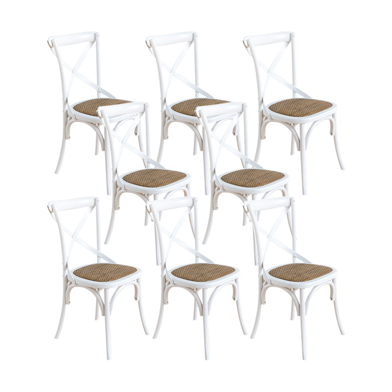 Modern Style Side Chair Cross Back Wooden Dining Chair for Home