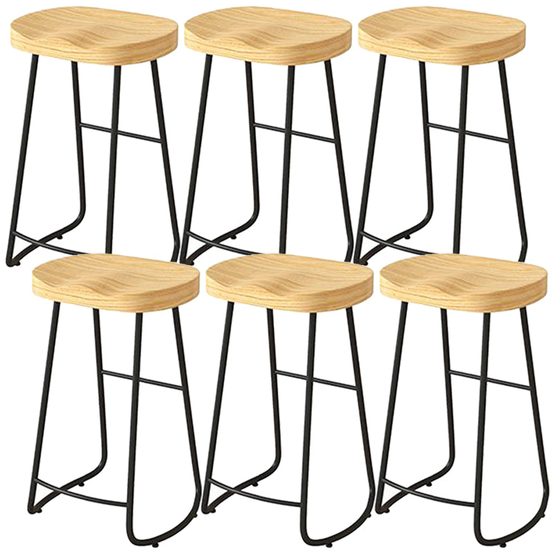 Backless Counter Height Stools Rubberwood Bar and Counter Stool