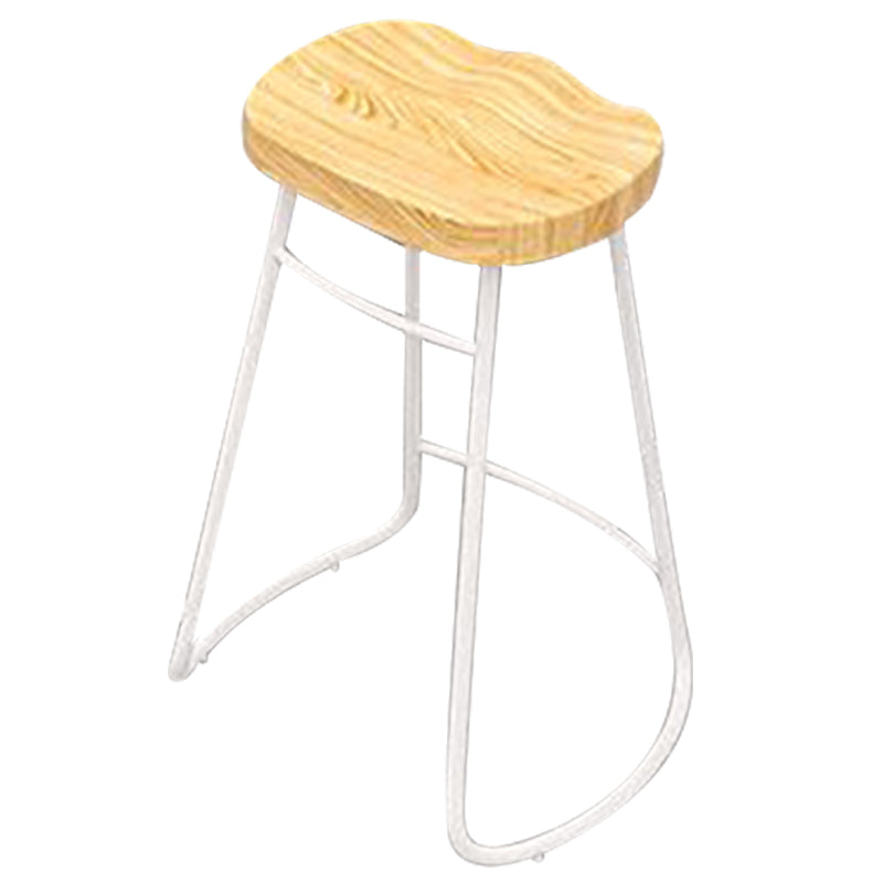 Backless Counter Height Stools Rubberwood Bar and Counter Stool