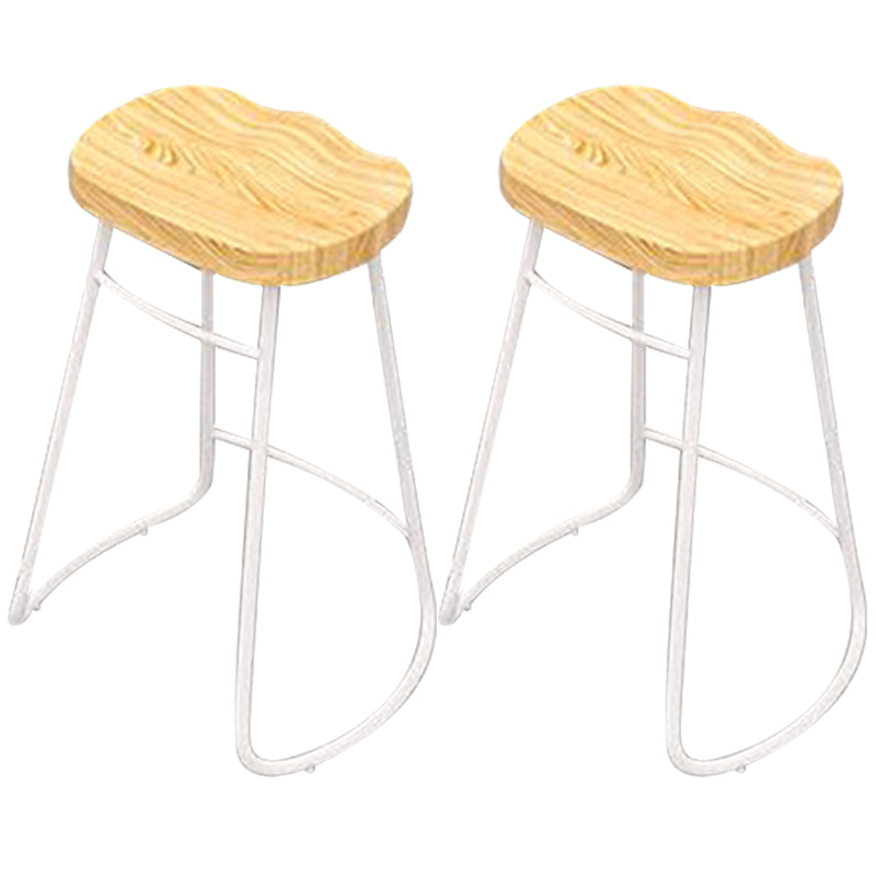 Backless Counter Height Stools Rubberwood Bar and Counter Stool