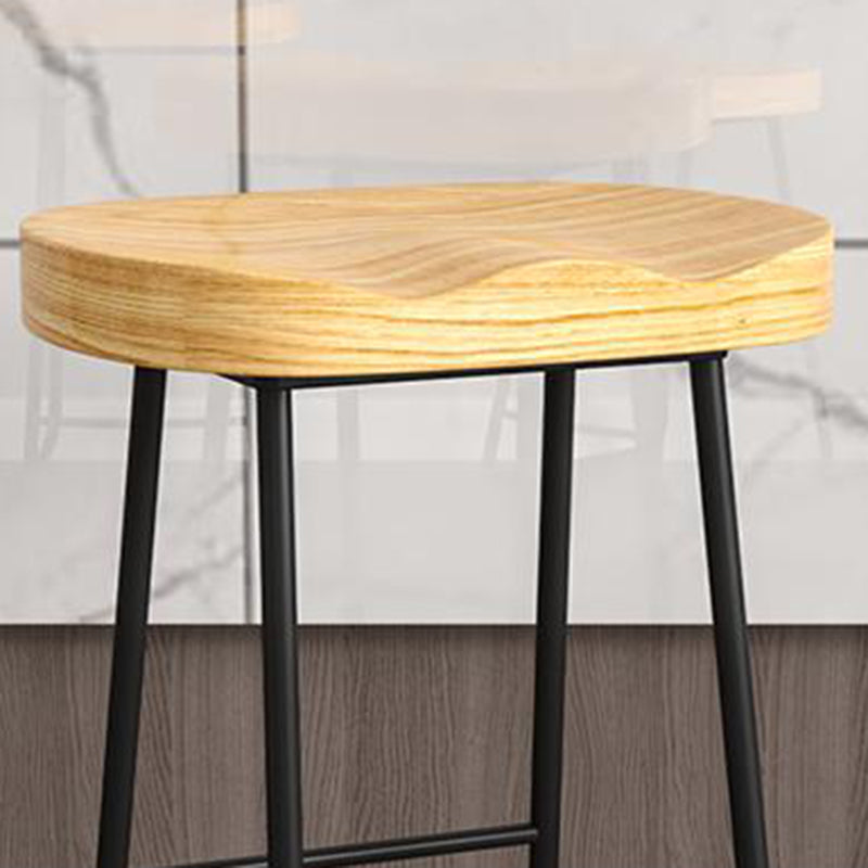 Backless Counter Height Stools Rubberwood Bar and Counter Stool