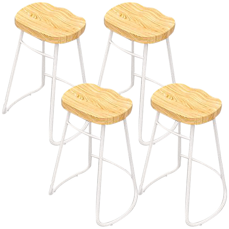 Backless Counter Height Stools Rubberwood Bar and Counter Stool