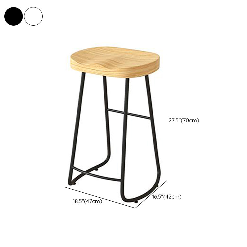Backless Counter Height Stools Rubberwood Bar and Counter Stool