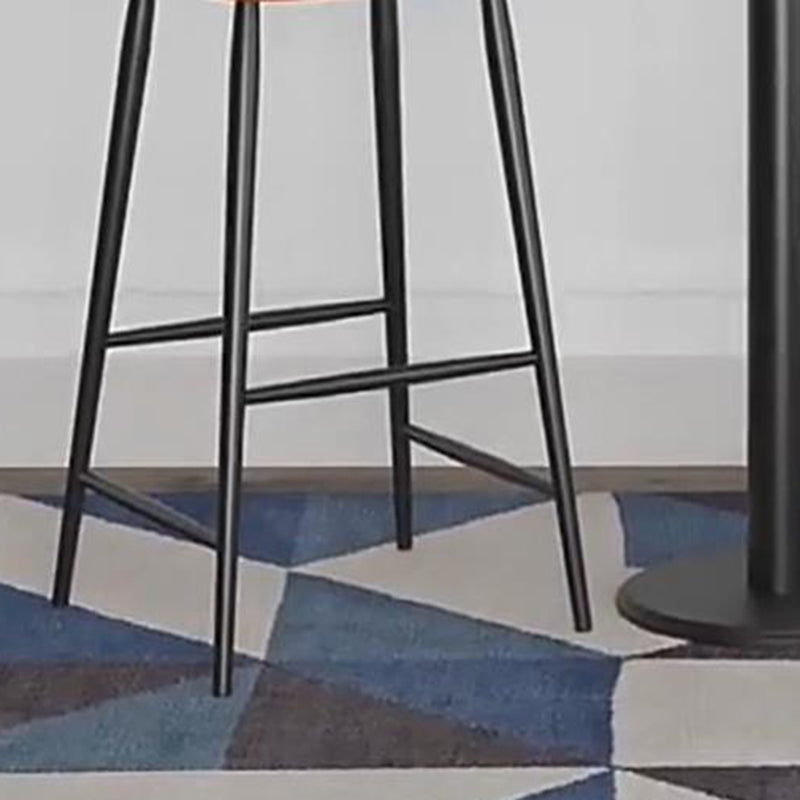Modern Counter Height Stools Solid Wood and Metal Counter Bar Stool