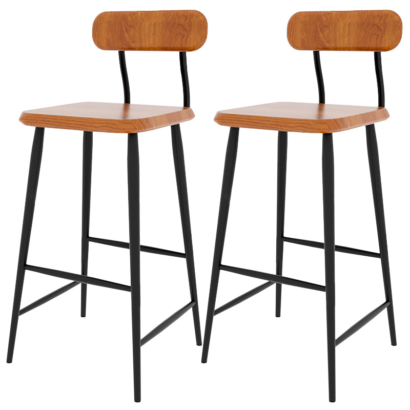 Modern Counter Height Stools Solid Wood and Metal Counter Bar Stool