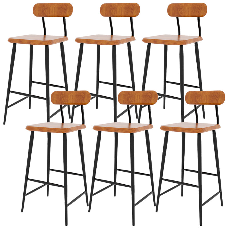 Modern Counter Height Stools Solid Wood and Metal Counter Bar Stool