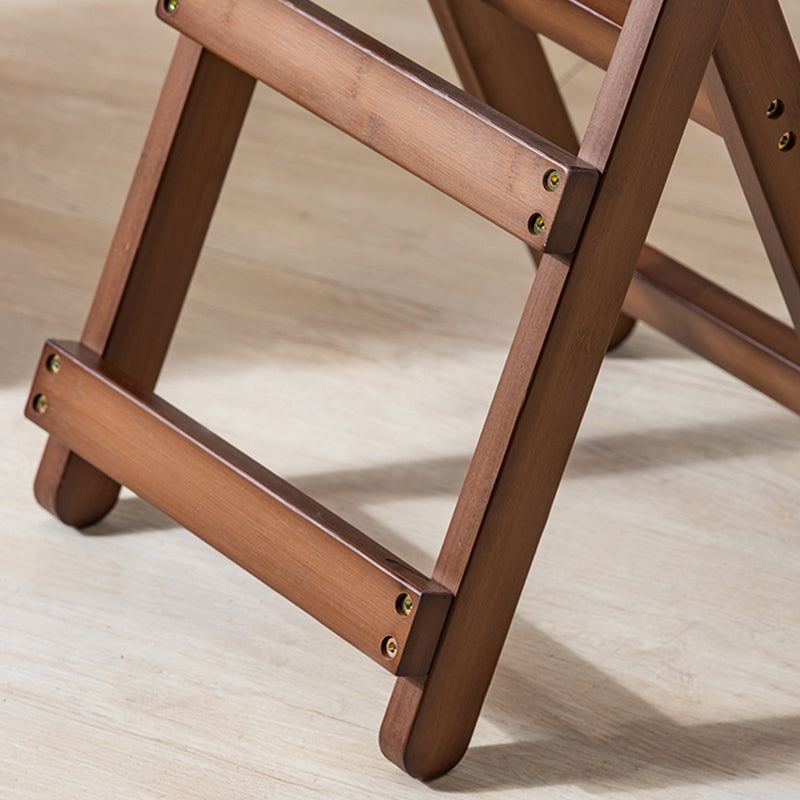 Contemporary Folding Dining Stools Solid Wood Bar Stools with Footrest