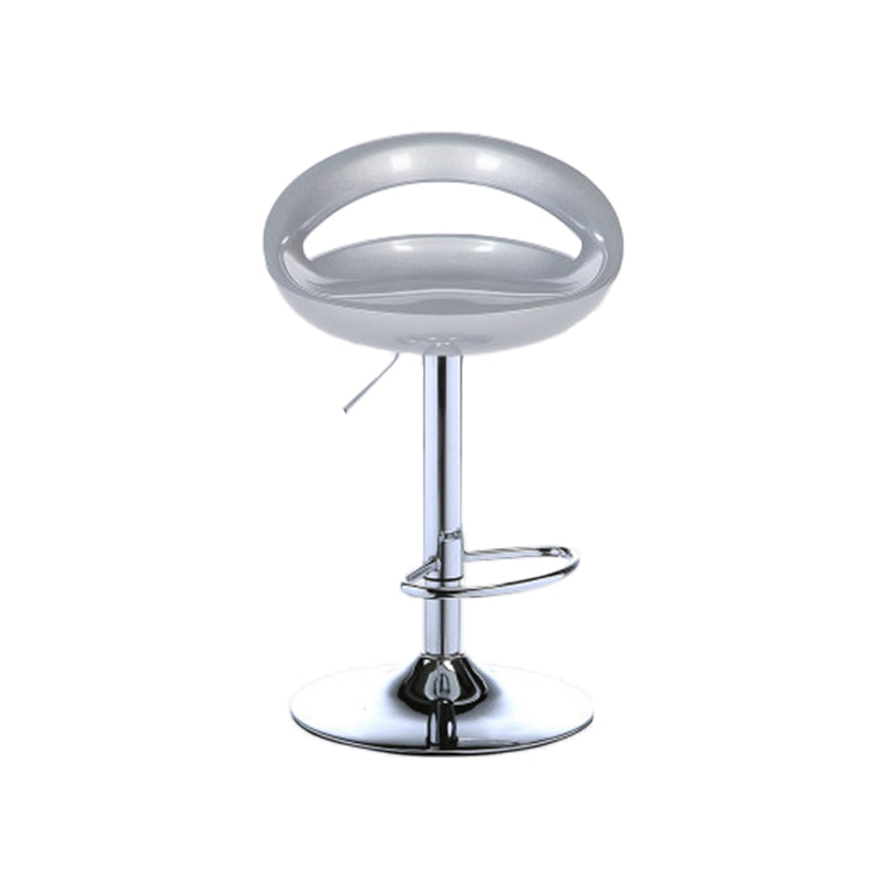 Low Back Plastic Dining Stools Armless Bar Stools with Metal Base