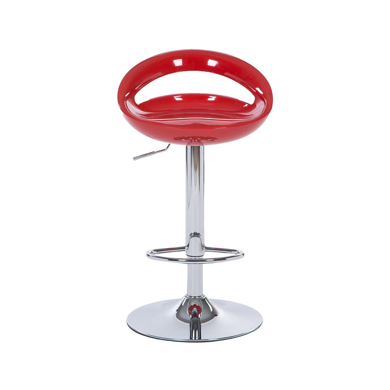 Low Back Plastic Dining Stools Armless Bar Stools with Metal Base