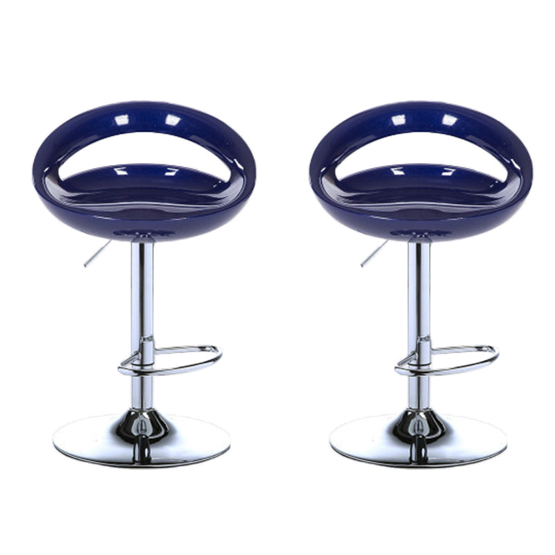 Low Back Plastic Dining Stools Armless Bar Stools with Metal Base