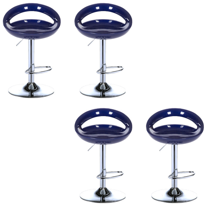 Low Back Plastic Dining Stools Armless Bar Stools with Metal Base