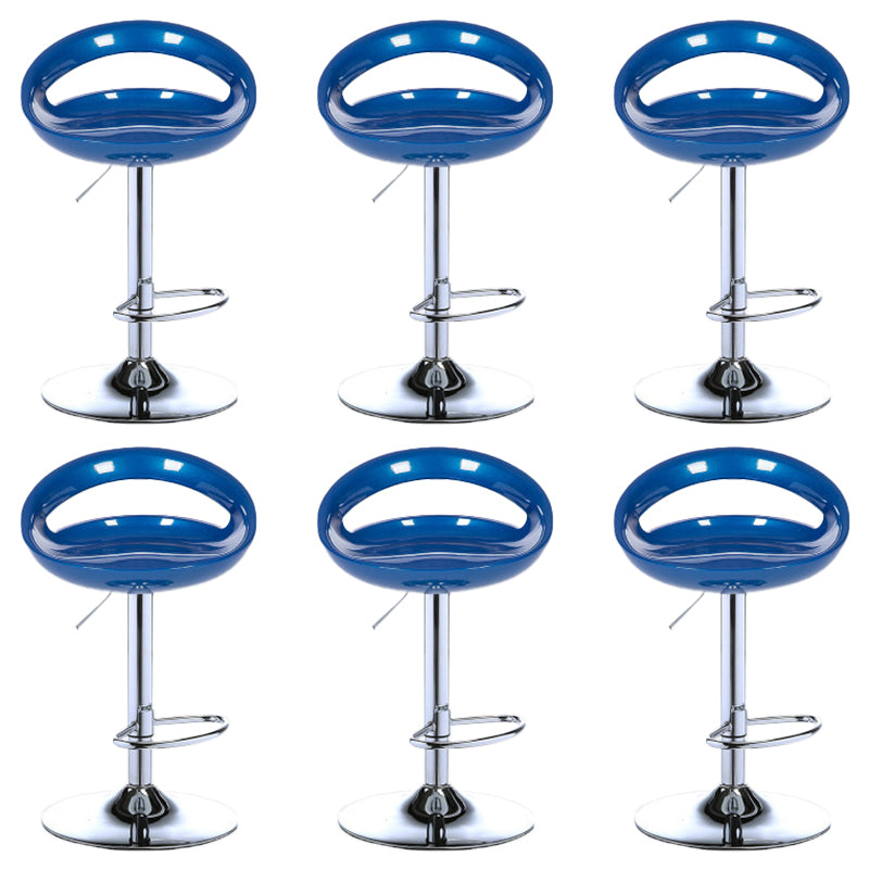 Low Back Plastic Dining Stools Armless Bar Stools with Metal Base