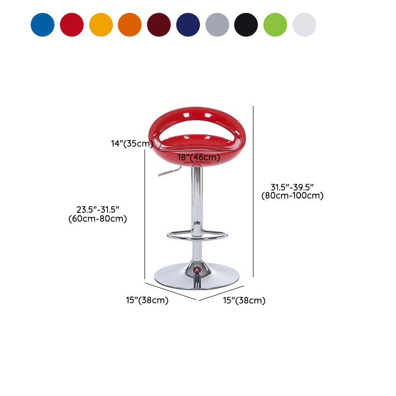 Low Back Plastic Dining Stools Armless Bar Stools with Metal Base