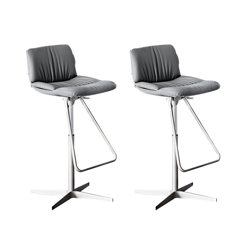 Industrial Style Rotatable Bar Stool Leather Counter Bar Stool for Home