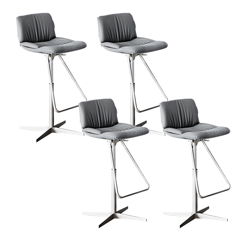 Industrial Style Rotatable Bar Stool Leather Counter Bar Stool for Home