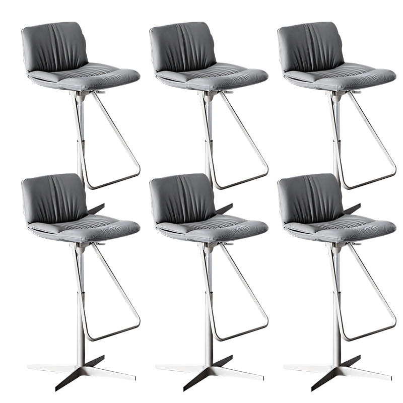Industrial Style Rotatable Bar Stool Leather Counter Bar Stool for Home