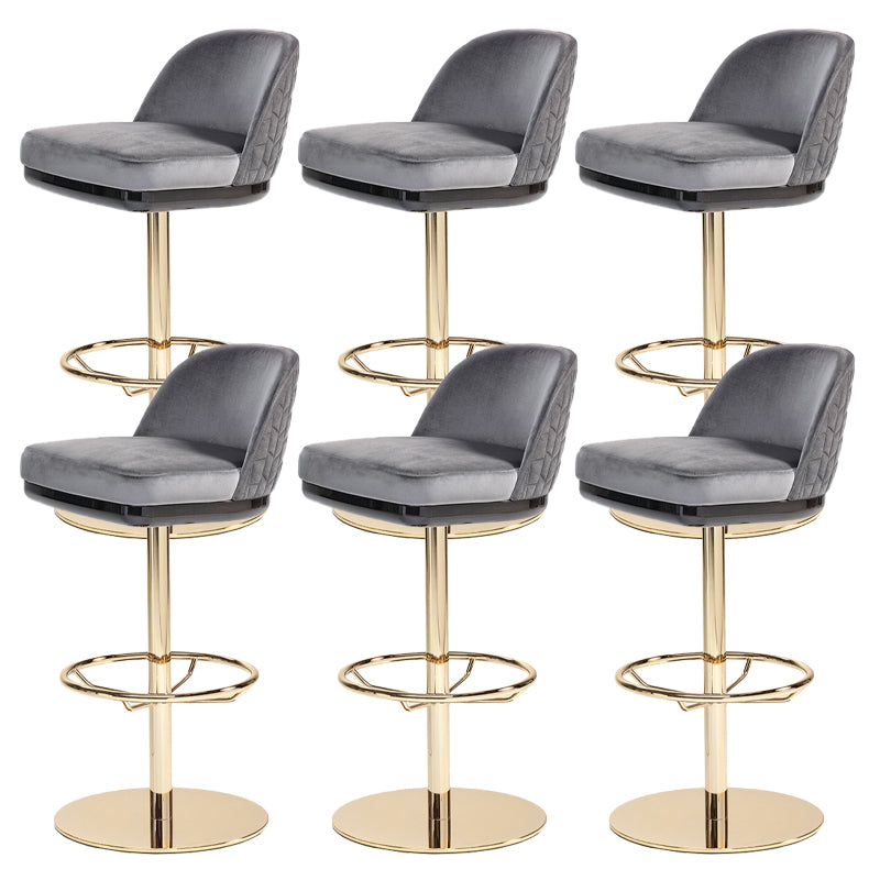 Glam Rotatable Bar Stool Low Back Counter Bar Stool for Home