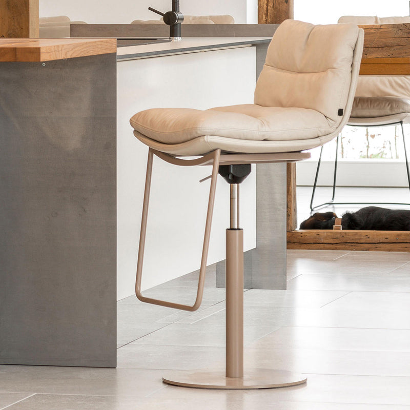Glam Low Back Bar Stool Rotatable Counter Bar Stool for Home