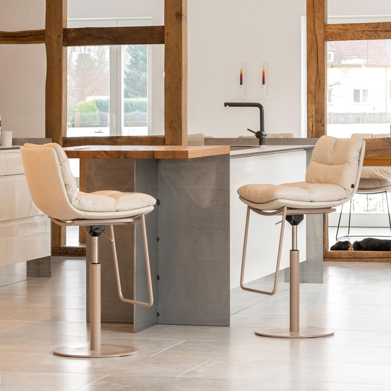 Glam Low Back Bar Stool Rotatable Counter Bar Stool for Home