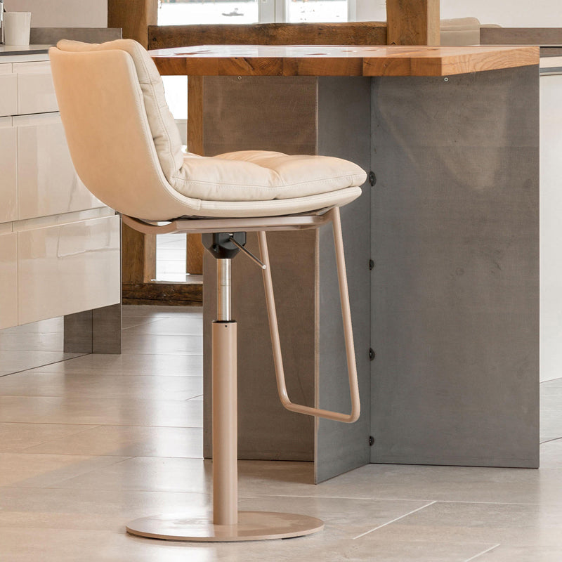 Glam Low Back Bar Stool Rotatable Counter Bar Stool for Home