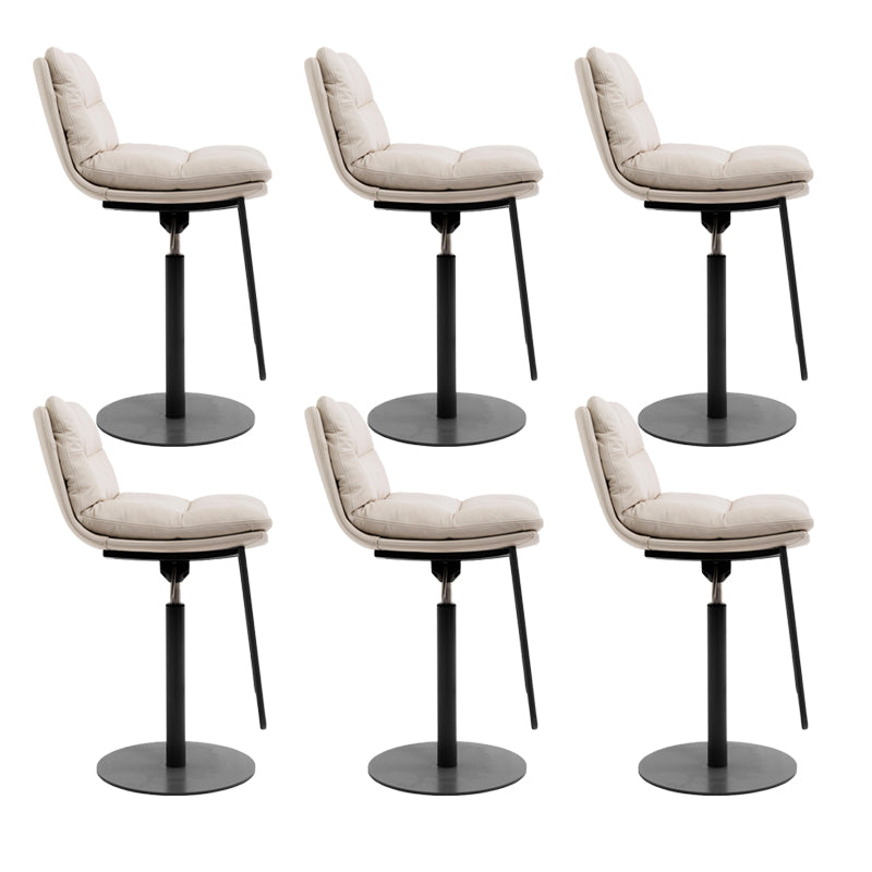 Glam Low Back Bar Stool Rotatable Counter Bar Stool for Home