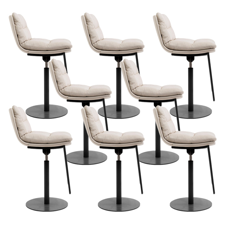 Glam Low Back Bar Stool Rotatable Counter Bar Stool for Home