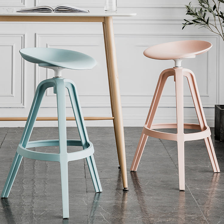 Nordic Low Back Counter Bar Stool Plastic Bar Stool for Home