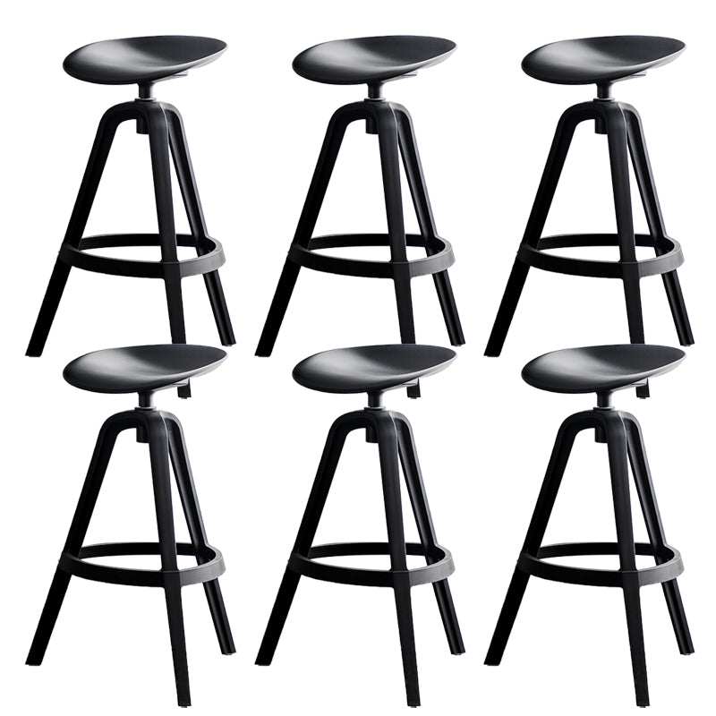 Nordic Low Back Counter Bar Stool Plastic Bar Stool for Home