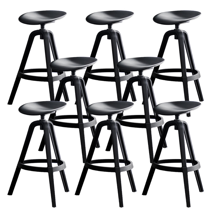 Nordic Low Back Counter Bar Stool Plastic Bar Stool for Home