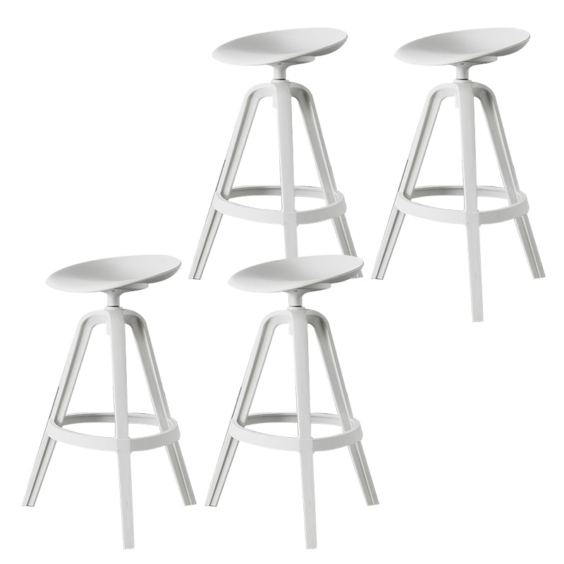 Nordic Low Back Counter Bar Stool Plastic Bar Stool for Home