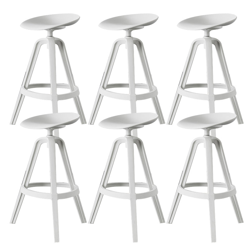 Nordic Low Back Counter Bar Stool Plastic Bar Stool for Home