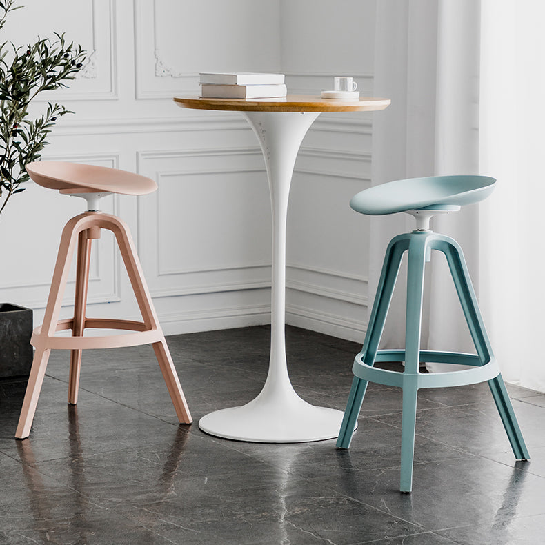 Nordic Low Back Counter Bar Stool Plastic Bar Stool for Home