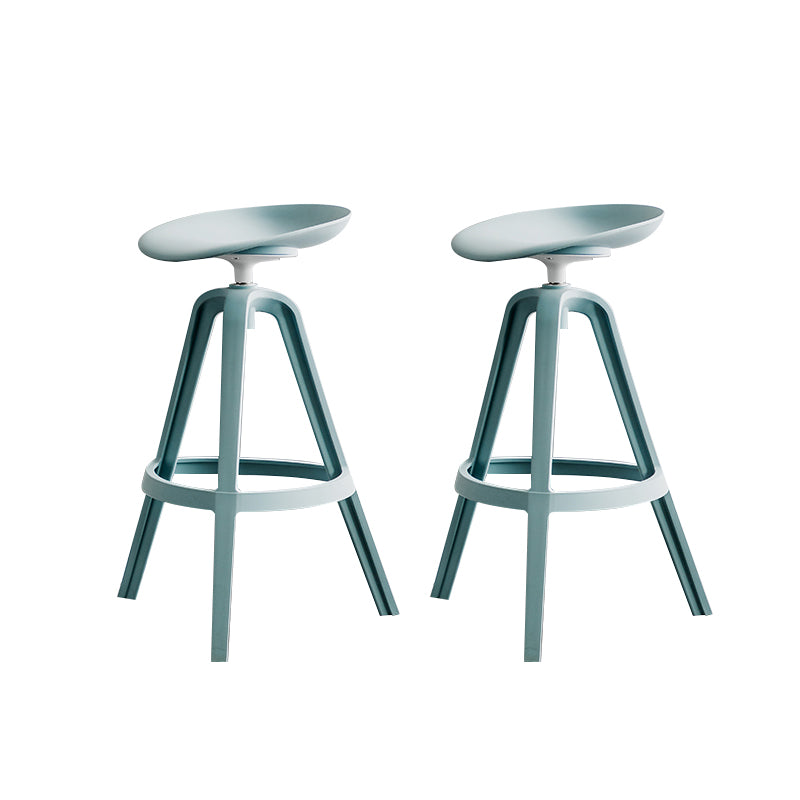 Nordic Low Back Counter Bar Stool Plastic Bar Stool for Home