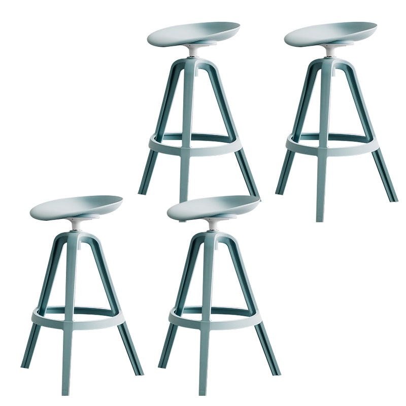 Nordic Low Back Counter Bar Stool Plastic Bar Stool for Home