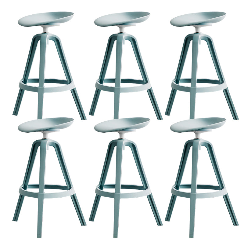 Nordic Low Back Counter Bar Stool Plastic Bar Stool for Home