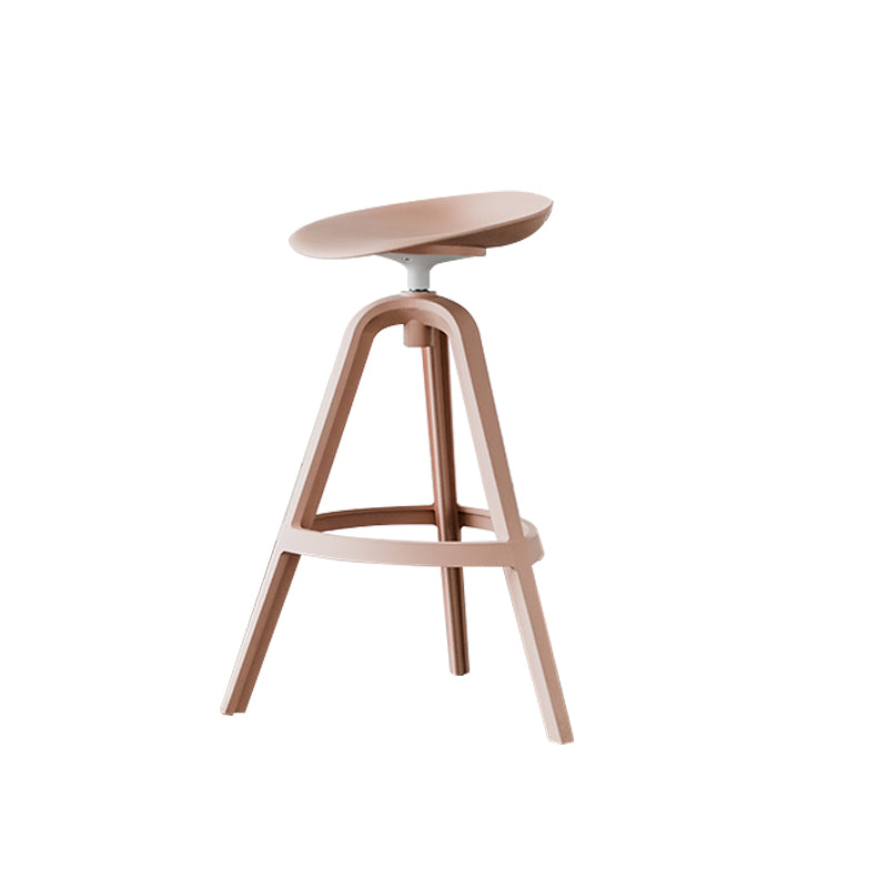 Nordic Low Back Counter Bar Stool Plastic Bar Stool for Home