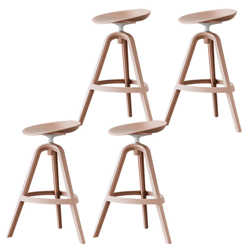 Nordic Low Back Counter Bar Stool Plastic Bar Stool for Home