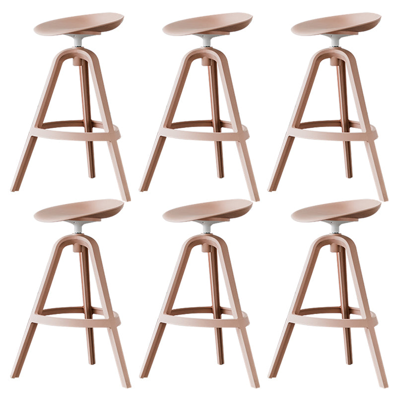Nordic Low Back Counter Bar Stool Plastic Bar Stool for Home