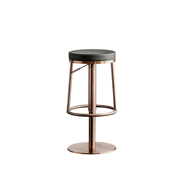 Glam Faux Leather Barstool Liftable Counter Bar Stool for Kitchen